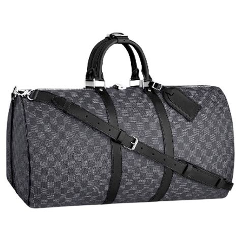 Keepall Bandoulière 55 Damier Graphite Canvas